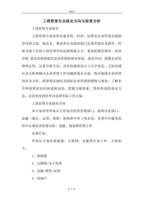 包含工商管理类专业怎么样的词条